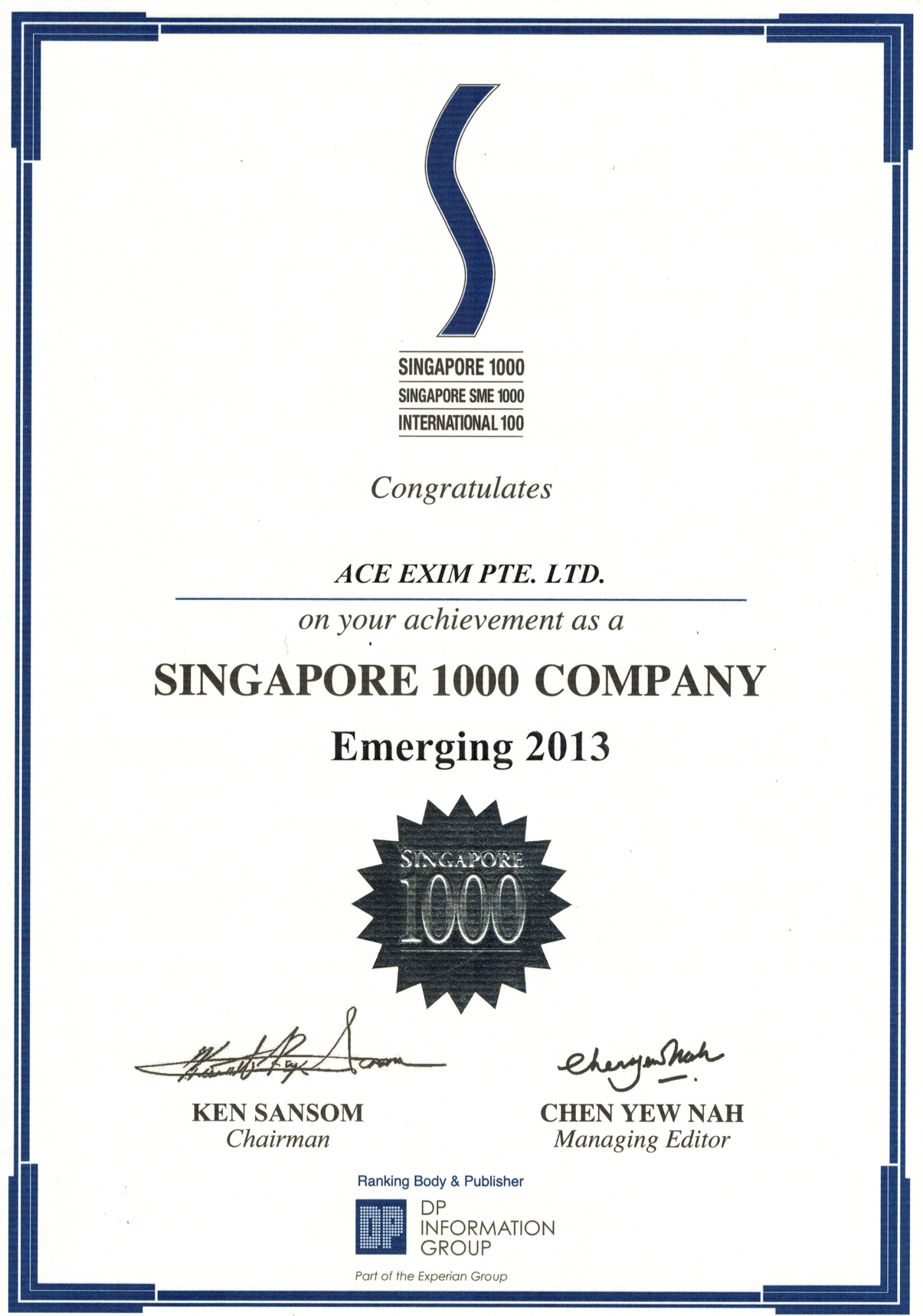 Singapore – 1000 Company